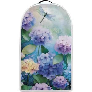 Talayituse Dragonfly Hydrangea Print Blender Dust Cover, Fingerprint Protection Cover for Stand Mixer or Coffee Machine, Home Kitchen Appliance Covers for Stain Dust Resistant Supplies