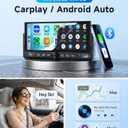Rimoody 6.86 Inch Single Din Car Stereo Wireless Carplay Android Auto, 1 Din Touch Screen Carplay Radio with Bluetooth 5.2 Mirror Link FM Radio/EQ/USB/AUX/TF/SWC Backup Camera Car Audio Receiver