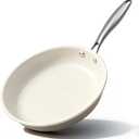 Jovire 9.25 Inch Ceramic Nonstick Frying Pan Skillet  PFASFree, NonToxic, Oven Safe & Induction Ready, Aluminum Cookware with Stainless Steel Handle