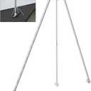 Adjustable Stainless Steel Chimney Roof Support Bracket Kit,6 Inch Extended Height-Adjustable,Triangle Design for Wind Stability,Stove Pipe