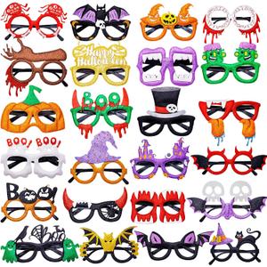 Max Fun 24Pcs Halloween Party Glasses Bulk Glitter Party Glasses for Kids Halloween Party Favors Halloween Party Supplies Decorations