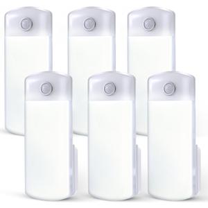 6 Pack LED Power Failure Light, 4 in 1 Rechargeable Plug in Flashlights with Motion Detection, LED Emergency Lights for Home Power Failure Black Outs Hurricane Supplies