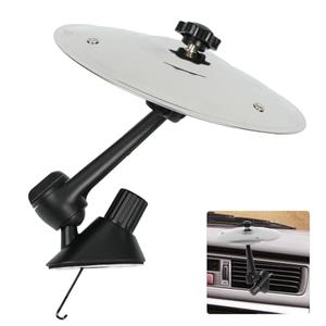 Car Drum Cymbal Air Vent Mini Drum Crash Cymbal for Music Lovers, Car Crash Cymbal, Universal Fit Vehicles (Silver)