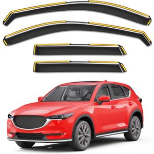 in-Channel Window Rain Guards Compatible with Mazda CX5 CX-5 2017-2026, Extra Durable Vent Visors Window Visors Extra Durable Window Deflectors Vent Shades Car Accessories-4pcs