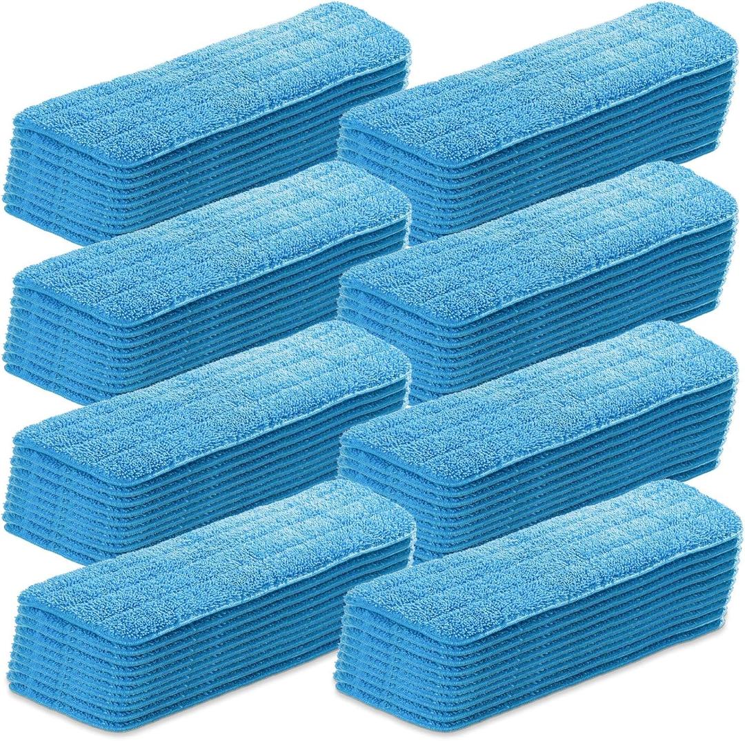 40 Pack Microfiber Mop Pads Machine Washable Cleaning Flat Mop Head Replacement Reusable Household Pads for Hardwood and Hard Surface Floor Cleaning and Scrubbing