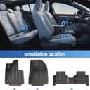 LUCKEASY 3PCS Floor Mat Compatible with Volvo EX30 2024 2025 2026 | 2026 EX30 Accessories, All Weather Floor Liner, 1st & 2nd Row, Heavy Duty, Car Mat, Interior, Black