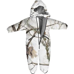 OAKI Snow Suit Kids - Toddler Snowsuit - One Piece Rain/Snow Jacket/Pant for Girls & Boys (8-9, Real Tree Snow Camo)