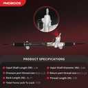 PHOBOOS Hydraulic Power Steering Rack and Pinion Assembly Compatible with Toyota Sienna 2004-2006, Toyota Sienna 2007-2010 3.3L, 3.5L, New Unit, Leak Resistance, Direct Fit, Ref. 26-2619