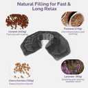 Microwave Heating Pad for Neck Shoulder and Back Pain, Weighted Microwavable Heated Neck Wrap with Lavender Scent for Hot and Cold Compress, Large Size (Grey)