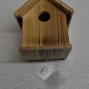 Window Bird Houses for Outside with 2 Powerful Hooks, Clear Window Bird House for Viewing Inside, Hanging Wooden Birdhouses to Paint for Outdoors, Bird Nesting Box for Bluebird Finch Chickadee (m, brown)