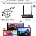 Dbit N300 Easy Setup Wireless Wi-Fi Router Smart Home Internet Router - 2 x High Power Antennas, 4 x Fast Ethernet Ports, Supports Wireless Repeater, WISP Mode (T1 Pro)