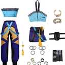 Women's Role-playing Costumes, Halloween Costume sets (XX-Large, Blue)