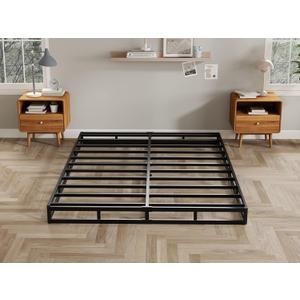 5 Inch Box Spring Queen Low Profile Black Heavy Duty Metal Mattress Foundation/Easy Assembly/Non-Slip/Noise Free/Easy Clean Fabric Cover