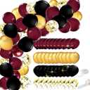 Graduation Decorations Maroon Gold 2026/Burgundy Gold Graduation Party Decorations/40pcs Burgundy Black Balloons/Wizard Party Decorations/Burgundy Birthday