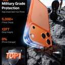 TORRAS for iPhone 17 Pro Case, Beyond Military-Grade Protection, Camera Control Button, DIY Buttons, Translucent Matte Slim Thin Shockproof Hard Back Anti-Scratch case for iPhone 17 Pro, Cosmic Orange