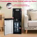Frigidaire 3-in-1 Ice & Water Machine – Hot or Cold Bottom-Load Water Cooler Dispenser for 5 Gal Bottle – Built-in Bullet Ice Maker