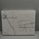 Stone Dish Drying Mats for Kitchen Counter (16x12In), Quick Dry Dish Drying Mat with Anti-Slip Pad, Absorbent Stone Dish Drying Mat, Match Any Countertop, White marble style, BPA Free, Designed in USA