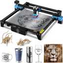 Twotrees TTS-55 Pro 40W Laser Engraving Machine for Making 3D Wooden Puzzles, Cutting Machine, 5500mW Laser Power, Fixed-Focus Compressed Spot, Engraving Machine for Wood, Metal,Stainless Steel