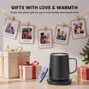 Smart Self Heating Coffee Mug,14oz Temperature Control Coffee Mug,Hot up to 150F,Rechargeable Heated Coffee Mug,Up to 6H Battery Life,Coffee Cup Warmer,Great Gift for Coffee Lovers,Dad,Mom (Black)
