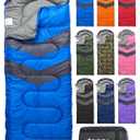 MalloMe Sleeping Bags for Adults Cold Weather & Warm - Backpacking Camping Sleeping Bag for Kids 10-12, Girls, Boys - Lightweight Compact Camping Essentials Gear Accessories Hiking Sleep Must Haves