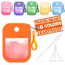 6Pcs Empty Travel Size Perfume Refill Bottle 1.28 oz  Refillable Perfume Bottle Travel Size for Purse with Colorful Silicone Case & Keychain, TSA-Compliant, Atomizer Great as Valentines Day Gift Idea