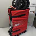 OLIXIS Collapsible Wagon Cart with Wheels 220 lbs Capacity, Heavy Duty Mini Foldable Portable Wagon with Adjustable Handle, Small Foldable Cart for Camping, Garden, Sports, Beach, Shopping - Red