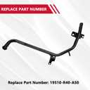 19510R40A50 Heater Pipe Compatible with 2008-2012 Honda Accord CRV Odyssey Tourer Replaces 19510-R40-A50