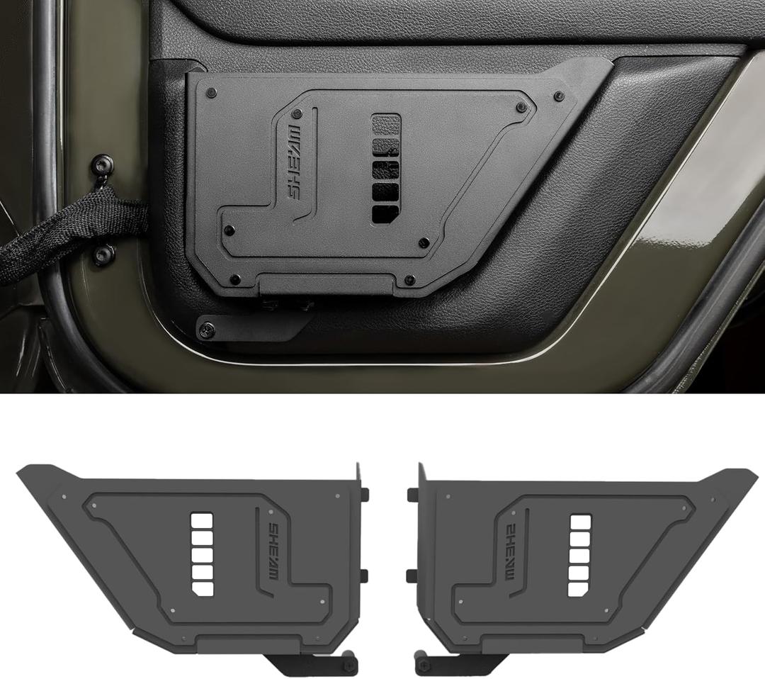 Metal Rear Door Pocket Storage Box for 2009-2018 Jeep Wrangler JK JKU, Accessories Car Door Organizer Storage Large Capacity,2PCS