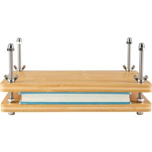 Bamboo Wooden Book Press for Bookbinding - Portable Bookbinding Machine and Book Press (11.6 x 7.9 inches)