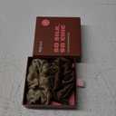 Wycare 100% Silk Scrunchies - Gentle on Hair Mulberry Silk Scrunchies for Women - Luxurious Sleep Ties for Women's Curly Hair (Set of 3 Nude)