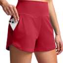 Soothfeel High Waisted Athletic Running Shorts for Women 3.5"/5" Tummy Control Comfy Workout Gym Hiking Shorts with Pockets