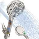 Filtered Shower Head with Handheld, 9-Spray Mode High Pressure Detachable Shower Head with Filters for Hard Water - Remove Chlorine Brushed