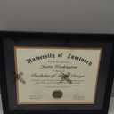 11x14 Diploma Frame with 8.5 x 11 Black Mat Fits Certificate Document, 8.5x11 Degree Frame for Wall or Tabletop Display