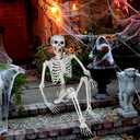Halloween Skeleton, Realistic Life Size Skeleton with Movable Joints for Halloween Party Haunted House Indoor Outdoor Decoration (5.4ft-2P)
