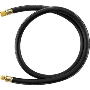 Upgraded 1/2" Diameter Hvac Vacuum Hose, 1/2" to 1/4" Fittings High-Flow Refrigerant Hose Faster HVAC Evacuation and Recovery, 6 Feet Black