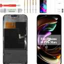 TFT for iPhone 13 Pro Max Screen LCD for iPhone 13 Pro Max Display Touch Replacement for A2643 Digitizer Assembly Kits A2484 A2641 A2644 A2645 Black