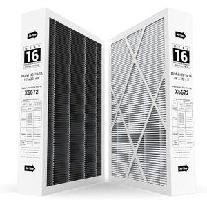 2-pack 6672 16X25X5 MERV 16 Filter Compatible with Lennox 16X25X5 and Lennox HCC16-28 Healthy Climate Carbon Clean MERV 16 Home Furnace Filter for HVAC System, Part # HCF16-16, HCF16-10