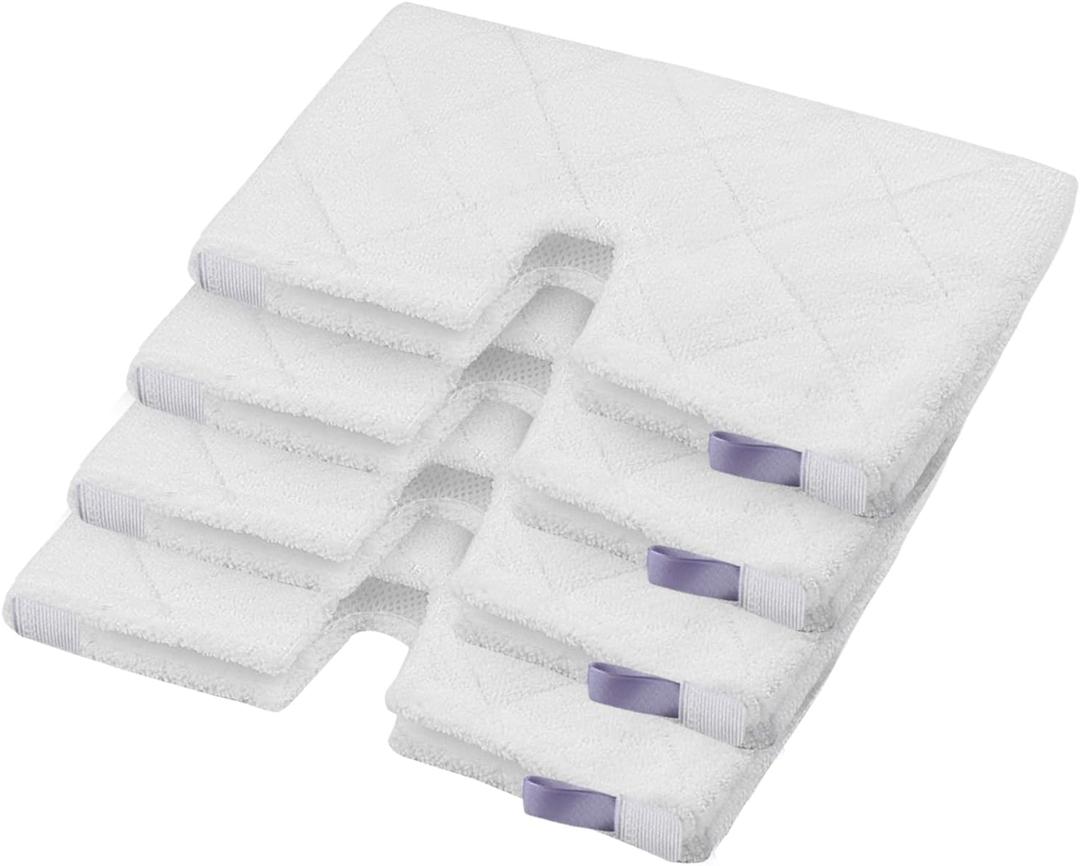S3501 S3601 Steam Mop Replacement Pads Compatible with Shark Steam Pocket Mop, Vacmop Replacement Pads for Shark Steamer Pads S3500 Series S3501 S3601 S3550 S3601D S3901 S3801 S3801CO, White (4 Pack Short Plush)