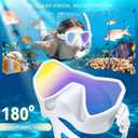 Swim Goggles with Nose Cover for Adults, Diving Mask for Men Women, 180 Wide View, Leak-Proof Snorkeling Mask