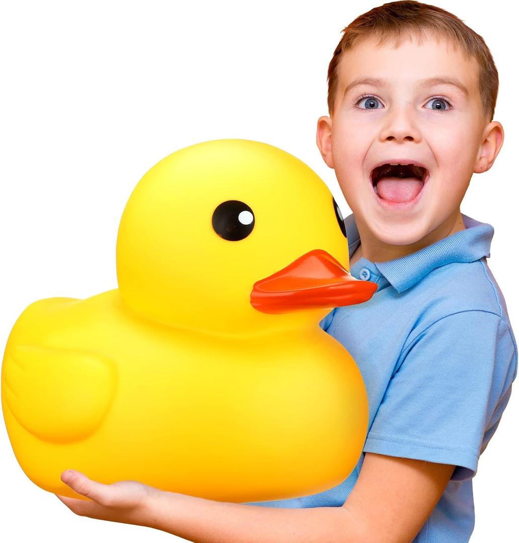 Leitee Yellow Jumbo Rubber Duck 13" Huge Large Giant Bath Rubber Duck Fun Gender Reveal Party Floating Pool Child Preschool Toddlers Bathtub Toy for Baby Shower Birthday Party Favors