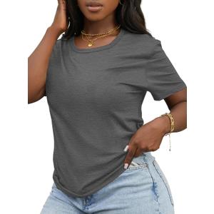 Hilinker Women's Funny Graphic Tees Summer Cute Tops Casual Loose Short Sleeve T Shirts Black Red Cherry, Small