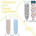 Ironing Board Hanger with Removable Hooks, Ironing Board Holder Wall Mounted for T/Y Leg, Space Saving Iron Holder for Laundry Room Storage and Organization