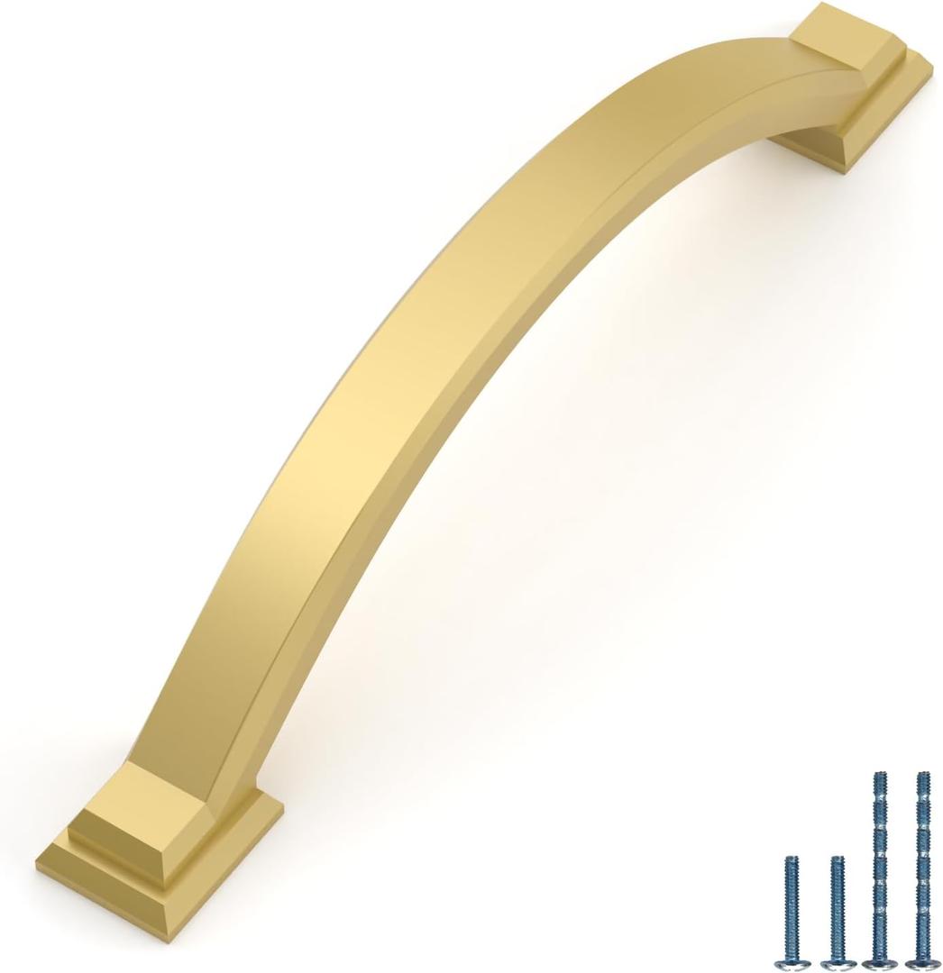 AOOTOCH 10 Pack 5 Inch Cabinet Handles Gold Cabinet Pulls Kitchen Cabinet Handles Kitchen Cabinet Hardware Kitchen Handles for Cabinets Gold Pulls for Cabinets