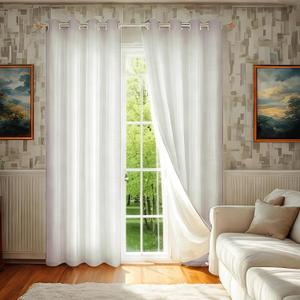 SMILETIME 100% Blackout White 52 x 84 in Long Velvet Curtains with Grommet, Thermal Insulated Super Soft Privacy Noise Reducing Velvet Curtains for Living Room Bedroom, 2 Panels