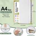 2026 Planner, Hardcover Leather Weekly and Monthly Planner, January 2026 - December 2026, Spiral Yearly Agenda Organizer Book 2026 with Tabs, Daily Calendar Planners for School Work Home, A4 (8.5" x 11"), White