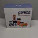 Ganiza Smoothie Blender, 900W Blenders for Shakes and Smoothies, 15-Piece Personal Blender and Grinder Combo for Kitchen, Smoothies Maker with 4 BPA-Free Portable Cup, Nutritious Recipe (Black)