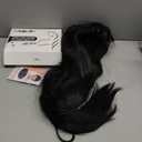 morvally Women's 26" Long Straight Black Synthetic Resistant Hair Wigs with Bangs Natural Looking Wig for Women Halloween Cosplay