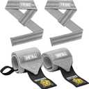 Heavy Duty Wrist Wraps & Lifting Straps  Weightlifting Wrist Wraps for Men with Silicone Grip & Padding  Gym Wrist Straps for Weightlifting (Gray 21")