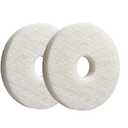 13 Inch White Super Polish Floor Pad, Extra Fine Polishing Buffing Pad for Up to 3000 RPM Floor Machine, Eco-Friendly Recycled Polyester Pad for Marble Granite Wood Floors (2 Pack)