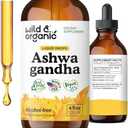 Wild & Organic Ashwagandha Drops - Mood Support Supplement w/Ashwagandha Root Extract - Liquid Drops for Calm Mind - Relaxation Supplements - Sugar & Alcohol-Free - 4 fl oz